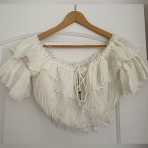 Zimmerman white crop top